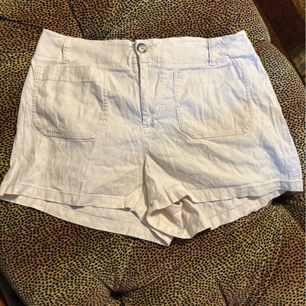 Anthropologie High Waist White Shorts